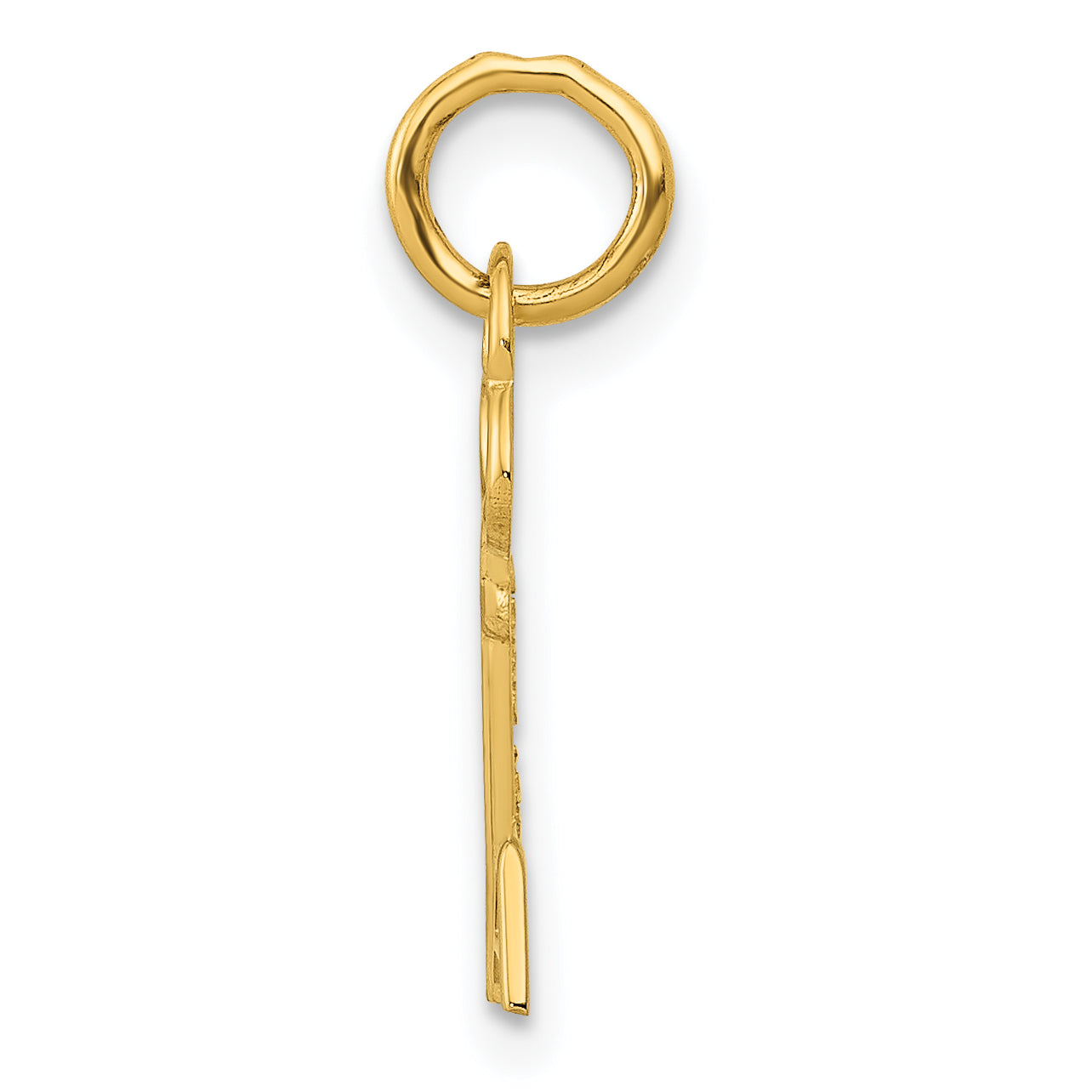 14K Gold Letter A Initial Charm with Polished Finish  Elegant & Gift-Ready