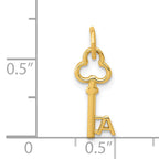 14K Gold Letter A Initial Charm with Polished Finish  Elegant & Gift-Ready