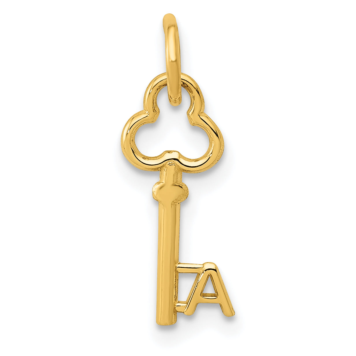 14k Key Letter A Initial Charm Main image