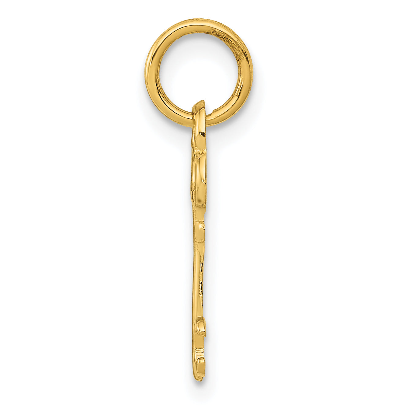 14K Gold Polished Letter C Initial Charm  Elegant and Timeless Secondary image