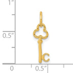 14K Gold Polished Letter C Initial Charm  Elegant and Timeless