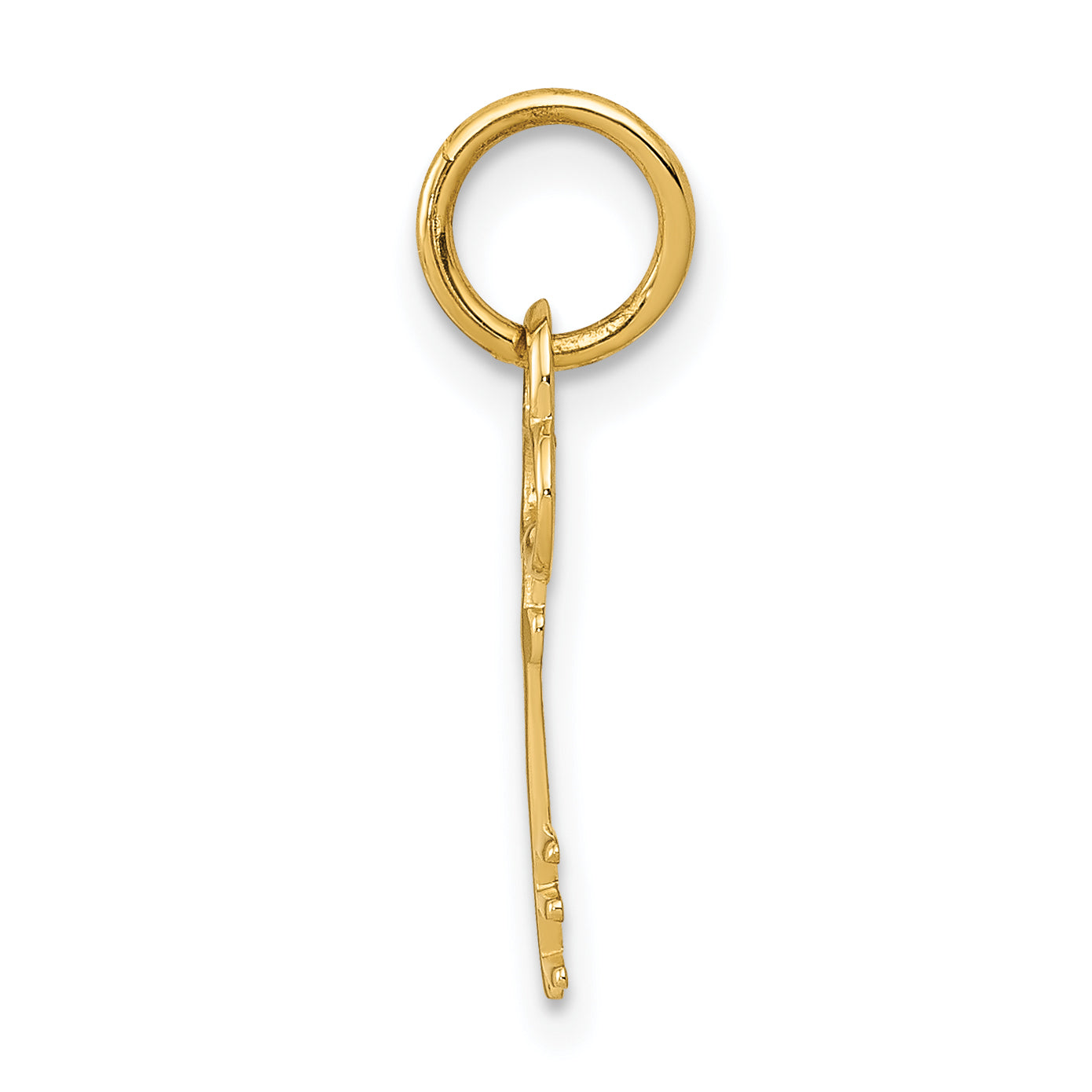 14K Gold Polished Letter E Charm by Sophia Jewelers Elegant Keepsake