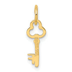 14K Gold Polished F Initial Charm Elegant Small Pendant