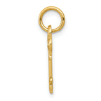 14K Gold Polished Letter G Initial Charm  Elegant Casted Design