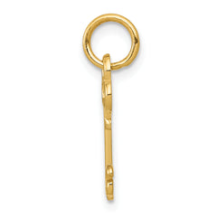 14K Gold Polished Letter G Initial Charm  Elegant Casted Design
