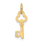 14K Gold Polished Letter G Initial Charm  Elegant Casted Design