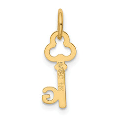 14K Gold Polished Letter G Initial Charm  Elegant Casted Design