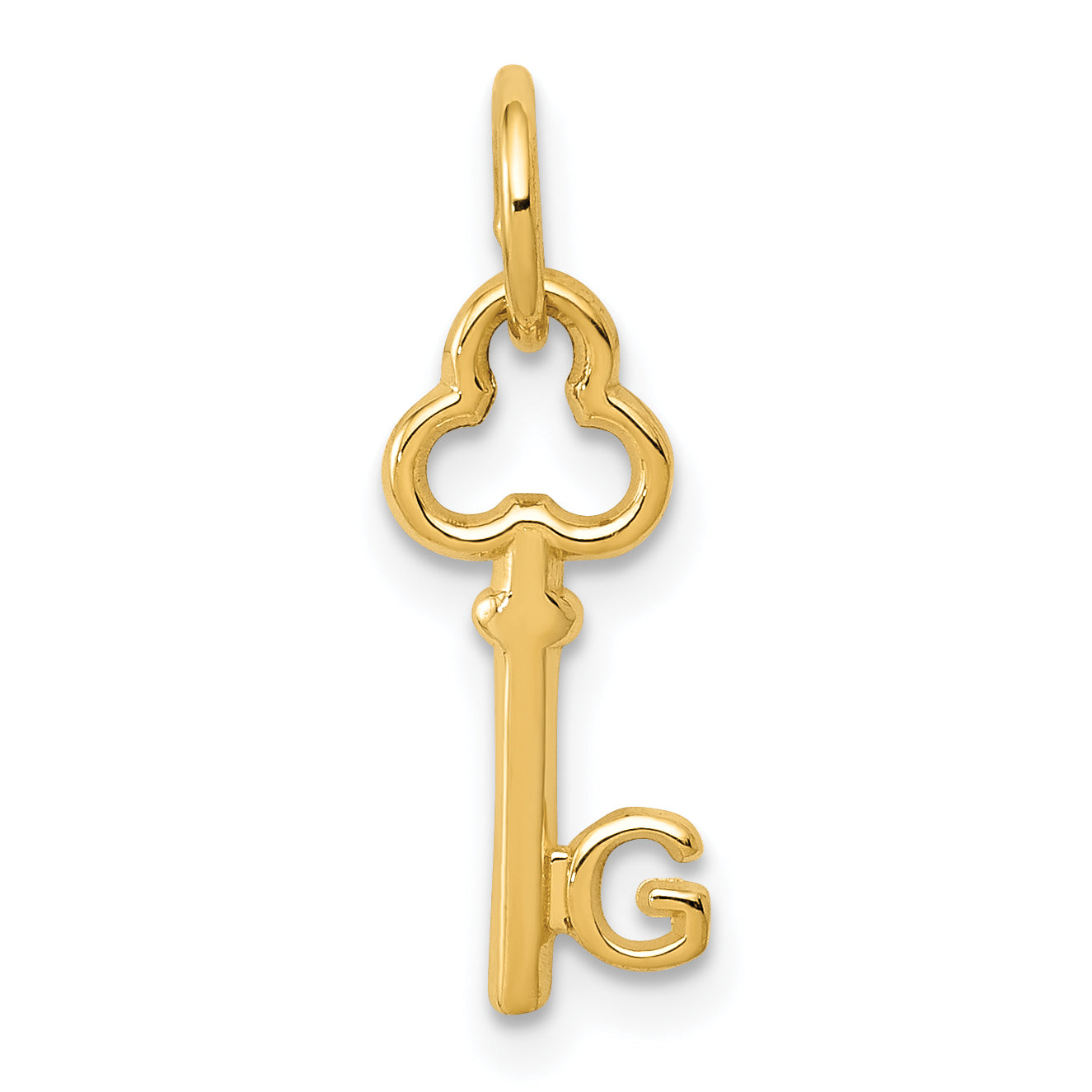 14k Key Letter G Initial Charm Main image