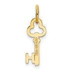 14K Gold Polished Letter H Initial Charm  Elegant Small Pendant