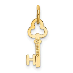 14K Gold Polished Letter H Initial Charm  Elegant Small Pendant