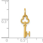 14K Gold Polished Letter H Initial Charm  Elegant Small Pendant