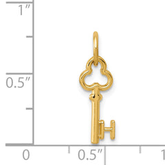14K Gold Polished Letter H Initial Charm  Elegant Small Pendant