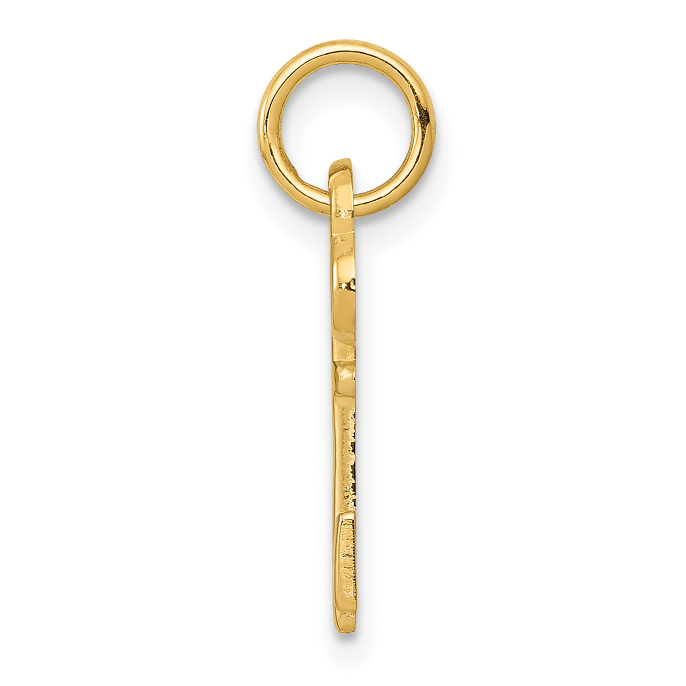 14K Yellow Gold I Initial Charm Pendant with Polished Finish by Sophia Jewelers Secondary image