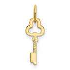 14K Yellow Gold I Initial Charm Pendant with Polished Finish by Sophia Jewelers