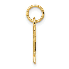 14K Gold Polished K Initial Charm  Elegant & Casted Design by Sophia Jewelers