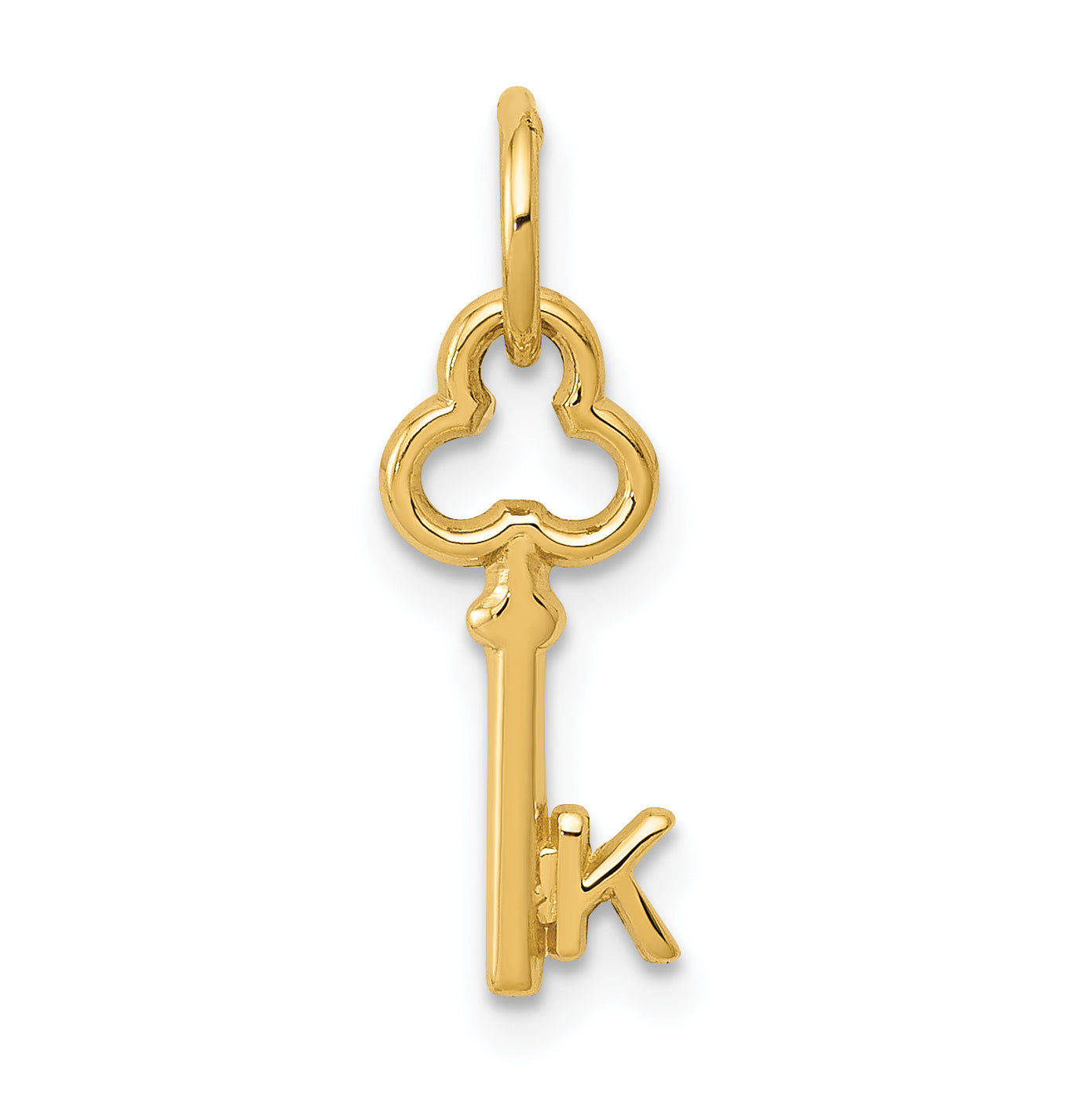 14k Key Letter K Initial Charm Main image