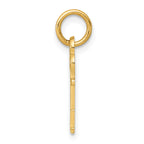 14K Gold Polished 'L' Initial Charm Elegant Cast Design by Sophia Jewelers