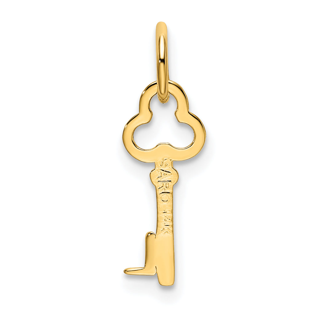 14K Gold Polished 'L' Initial Charm Elegant Cast Design by Sophia Jewelers