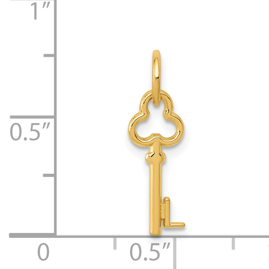14K Gold Polished 'L' Initial Charm Elegant Cast Design by Sophia Jewelers