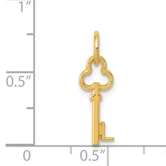 14K Gold Polished 'L' Initial Charm Elegant Cast Design by Sophia Jewelers