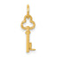 14k Key Letter L Initial Charm