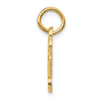 14K Gold Polished Letter O Initial Charm  Elegant, Small Design by Sophia Jewelers