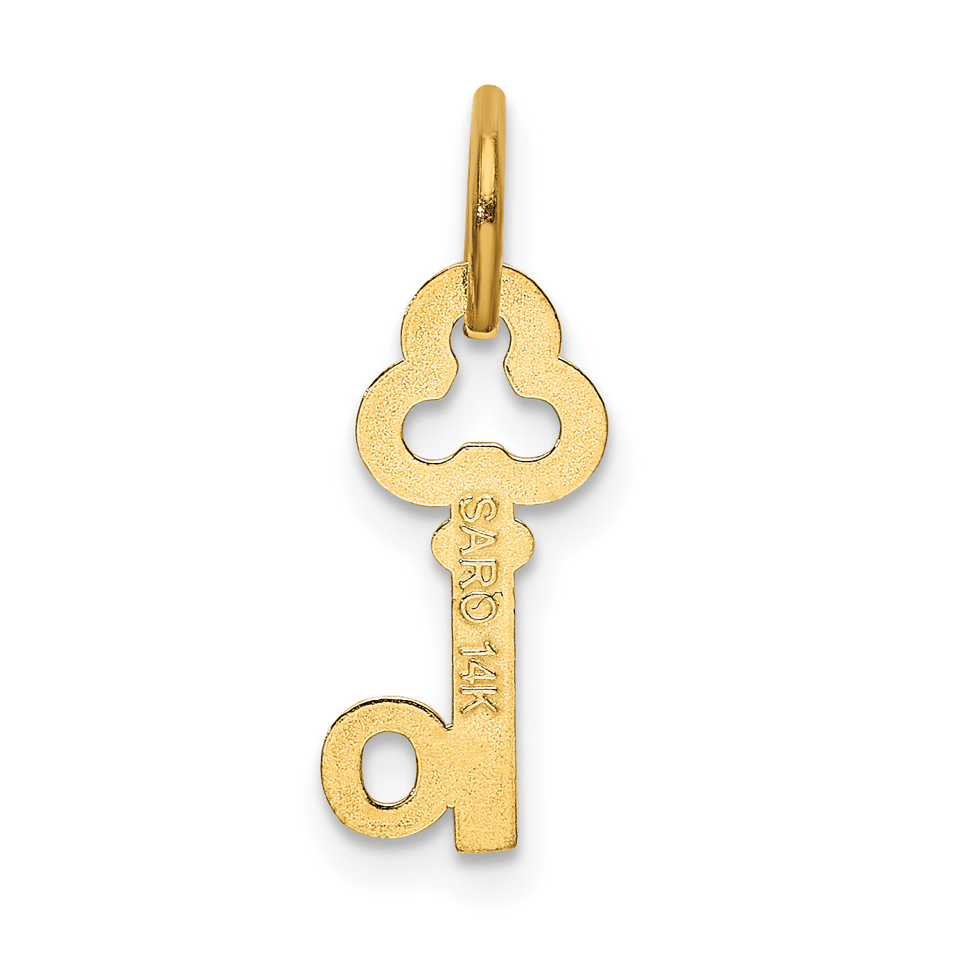 14K Gold Polished Letter O Initial Charm  Elegant, Small Design by Sophia Jewelers