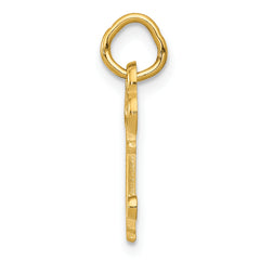 14K Gold Polished Letter P Initial Charm Elegant & Casted Design
