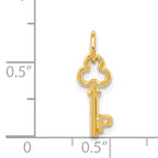 14K Gold Polished Letter P Initial Charm Elegant & Casted Design