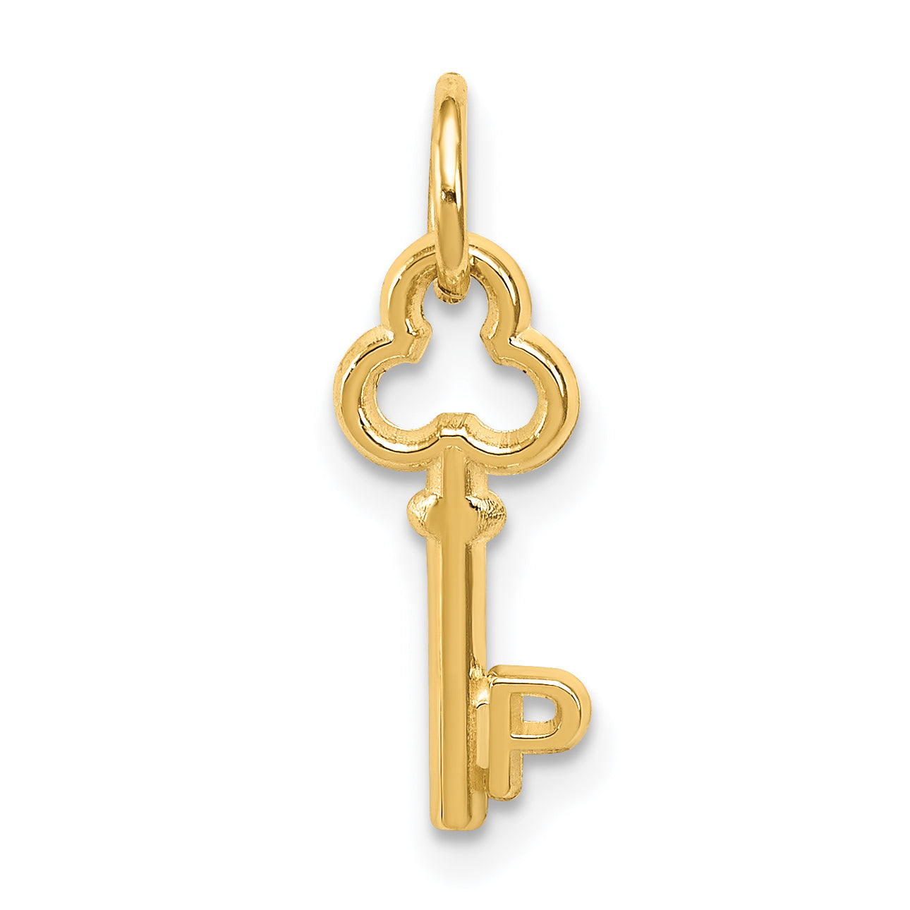 14k Key Letter P Initial Charm Main image