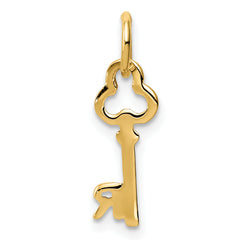 14K Gold Polished Letter R Initial Charm  Elegant, Small, Casted Design