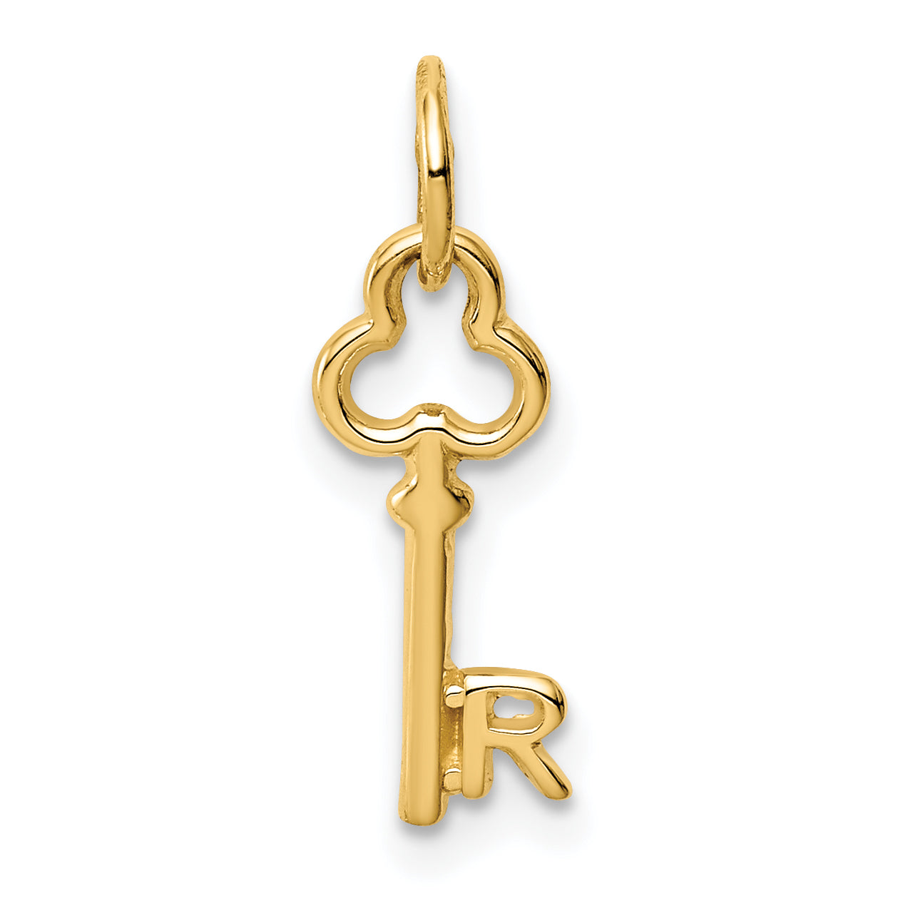 14k Key Letter R Initial Charm Main image