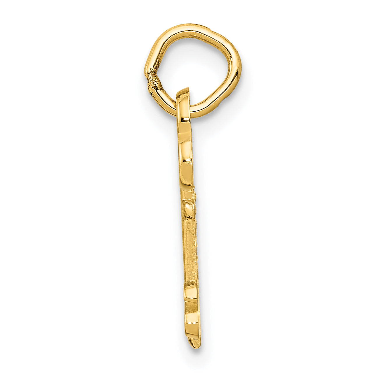 14K Gold Polished Letter S Initial Charm  Elegant Small Pendant by Sophia Secondary image
