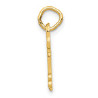 14K Gold Polished Letter S Initial Charm  Elegant Small Pendant by Sophia