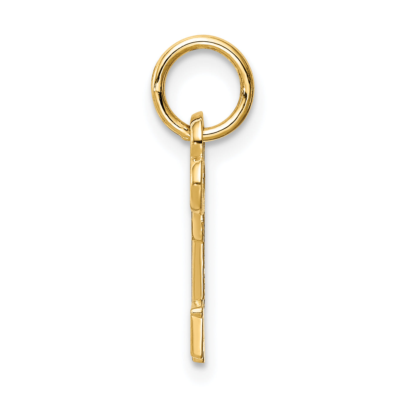 14K Gold Polished Letter T Initial Charm  Elegant, Small, Gift Ready Secondary image