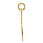 14K Gold Scissors Charm with Polished Finish Elegant Design