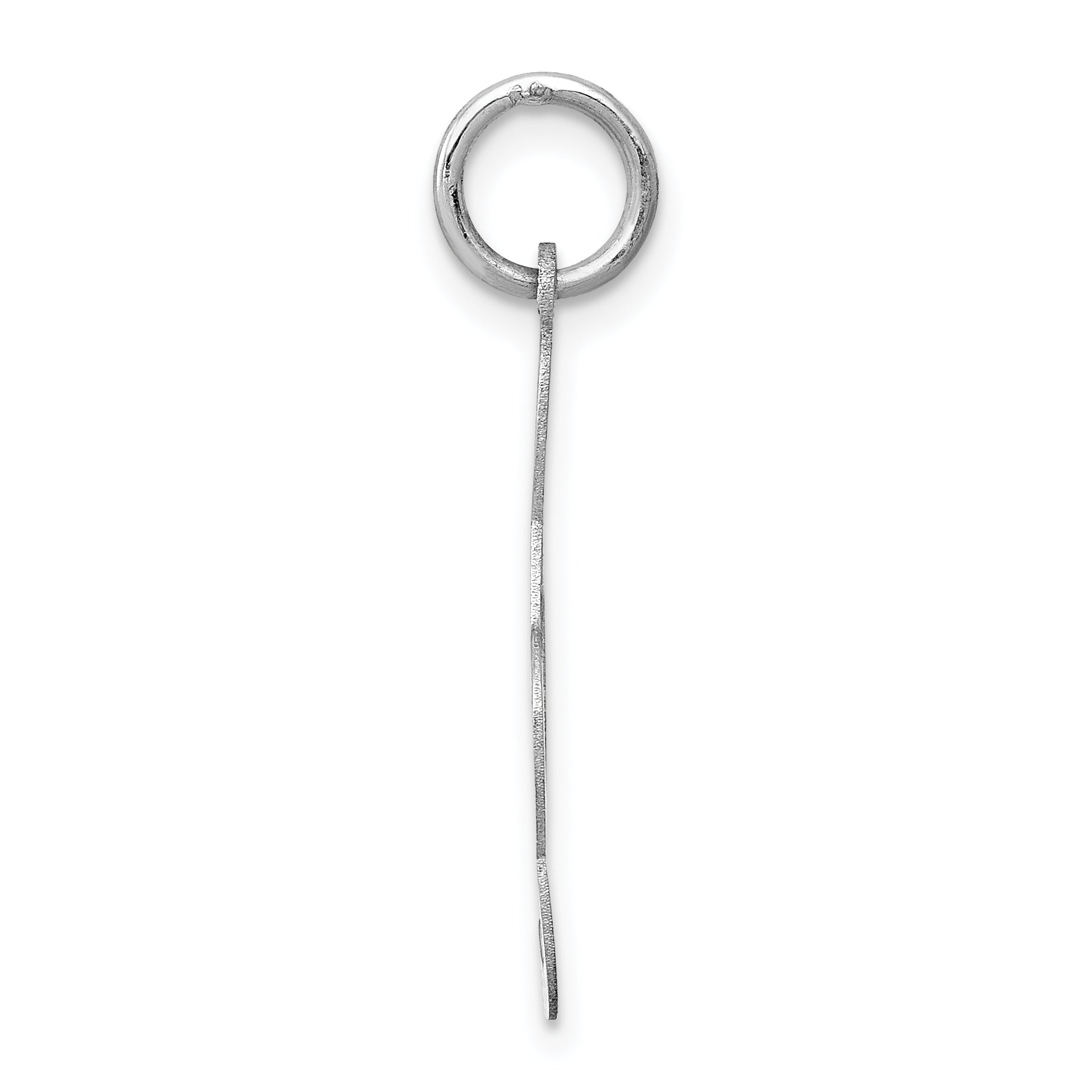14K White Gold Polished Treble Clef Charm with Rhodium Finish  Elegant Music Theme Secondary image