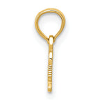 14K Gold Electric Guitar Pendant with Polished Finish  Solid and Textured Design