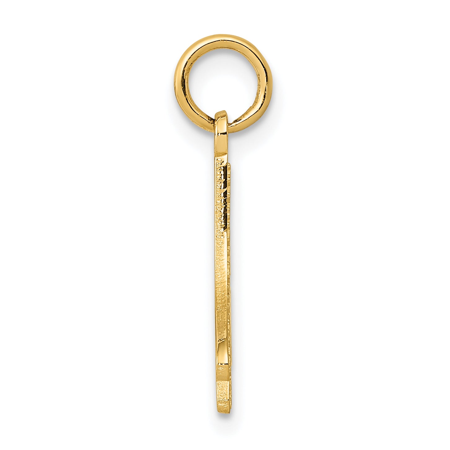 14K Gold Figure Skate Pendant with Polished Textured Finish Sophia Jewelers