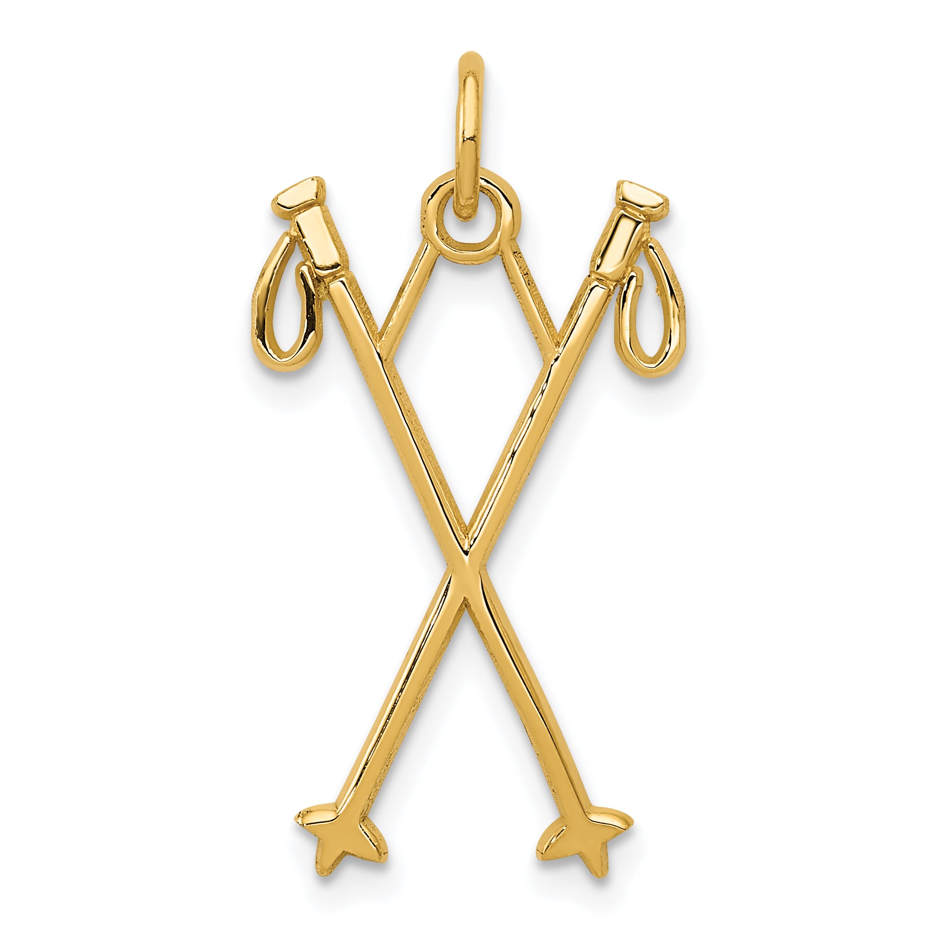 14k Ski Poles Charm Main image