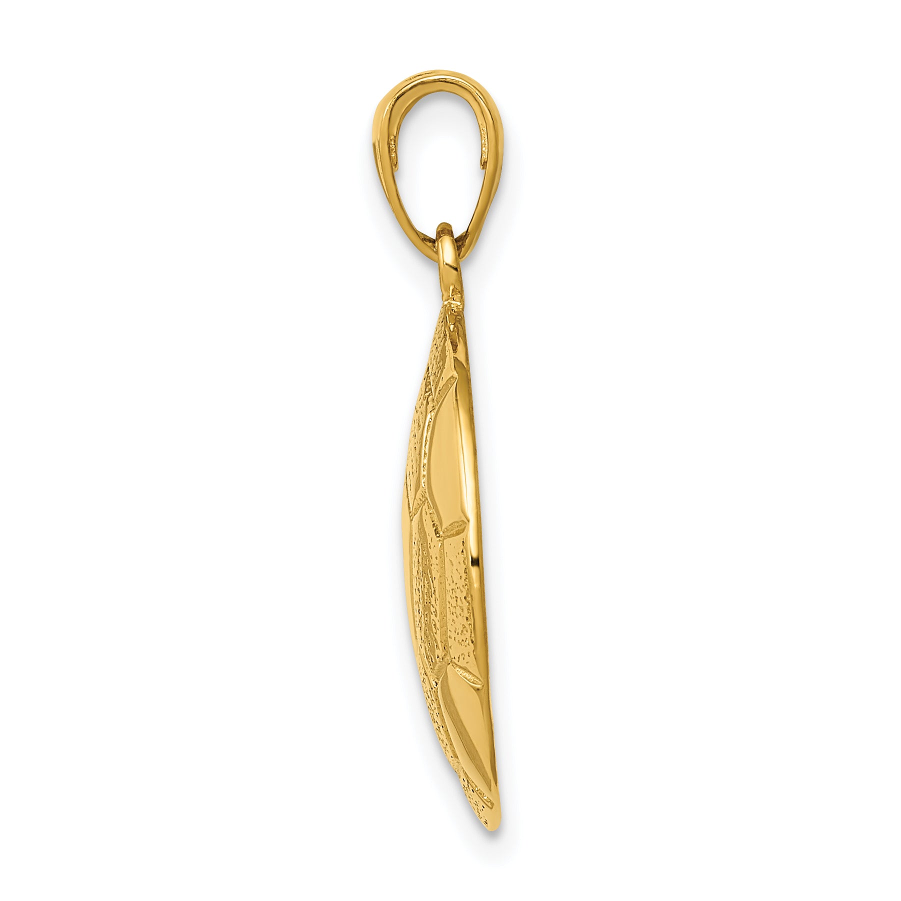 14K Gold Polished Soccer Ball Pendant for Men with Textured Design Secondary image