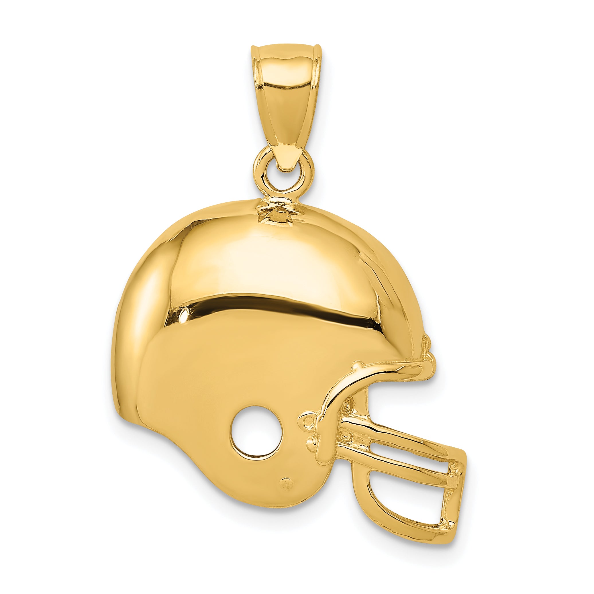 14k Football Helmet Pendant Main image