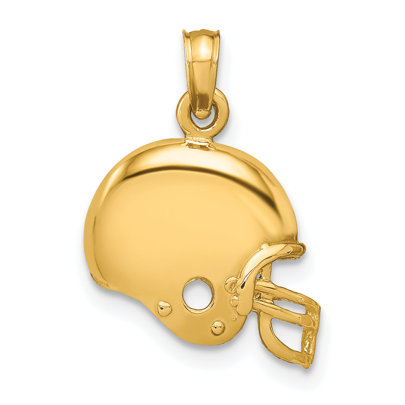 14k Football Helmet Pendant Main image