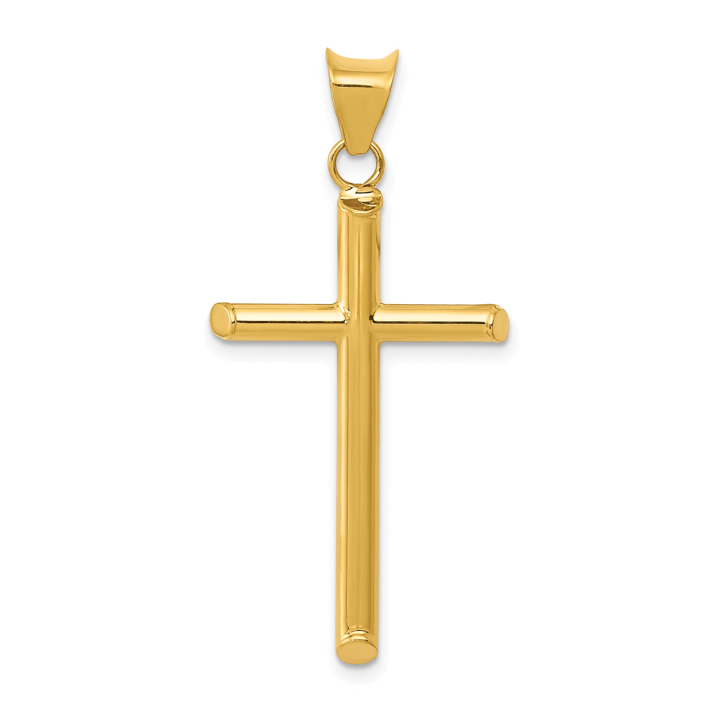 14k 3-D Polished Hollow Cross Pendant Main image