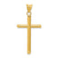 14k 3-D Polished Hollow Cross Pendant