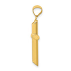 14K Gold 3D Polished Hollow Cross Pendant by Sophia Jewelers