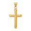 14k 3-D Polished Hollow Cross Pendant