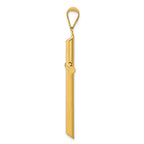 14K Gold 3D Polished Hollow Cross Pendant by Sophia Jewelers