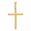 14k 3-D Polished Hollow Cross Pendant