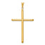 14k 3-D Polished Hollow Cross Pendant